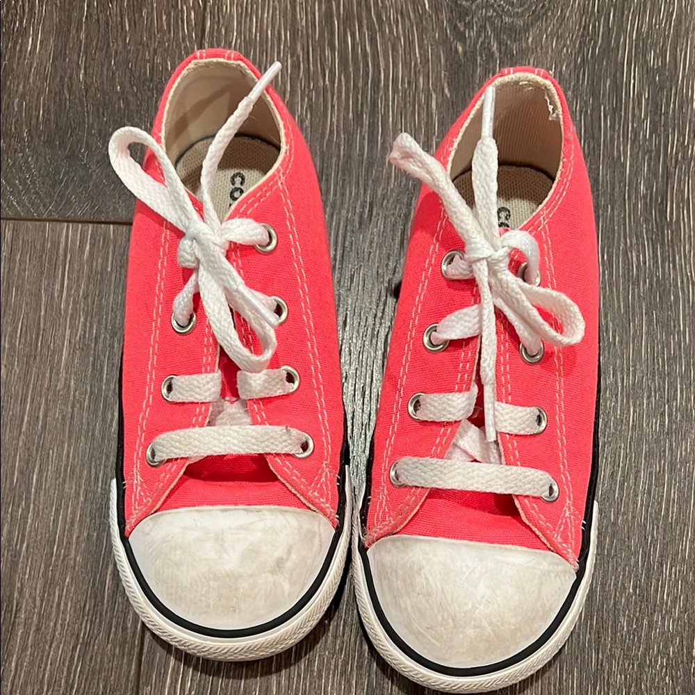 Converse Pink and White Canvas Sneakers